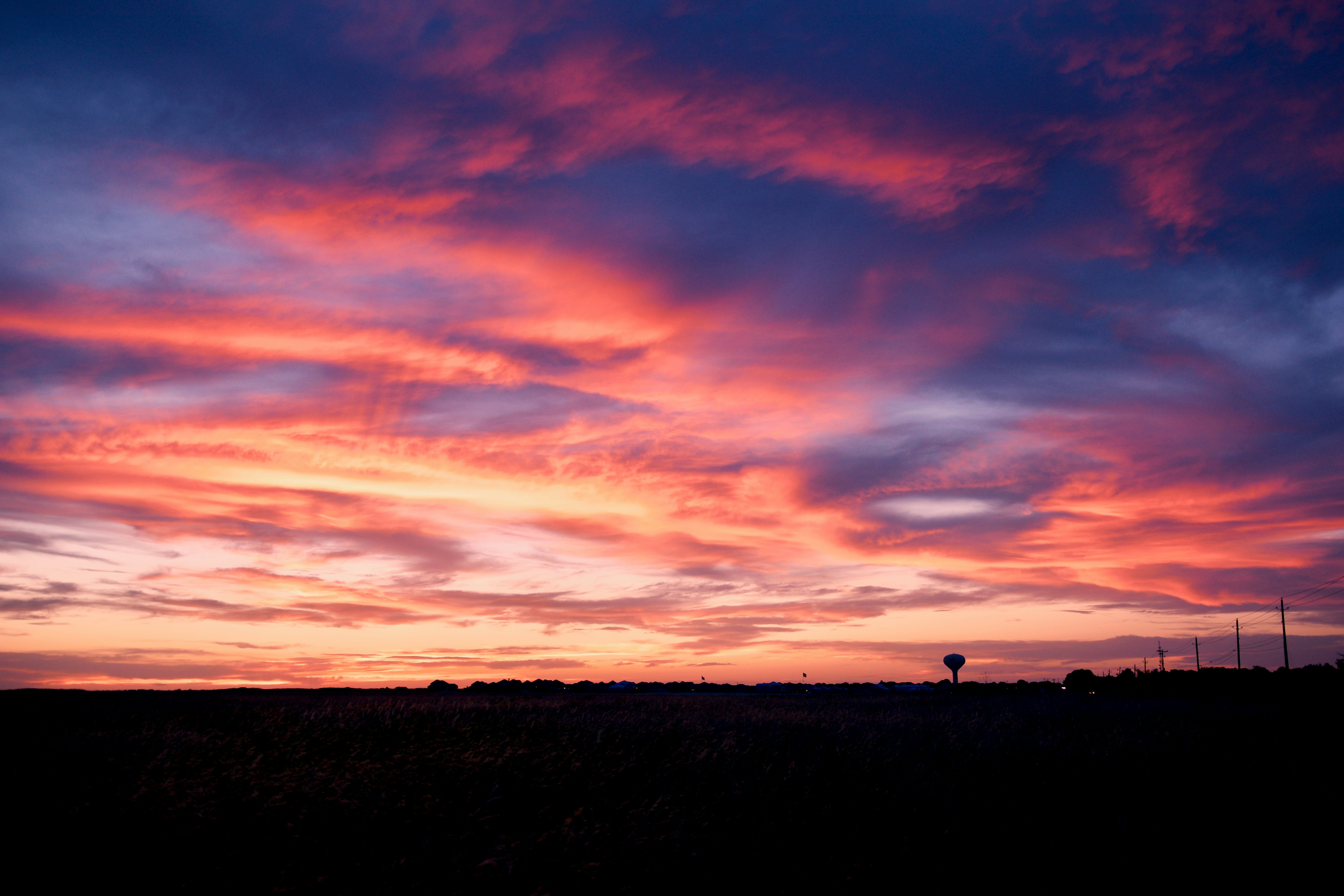 Texas golden hour sunset